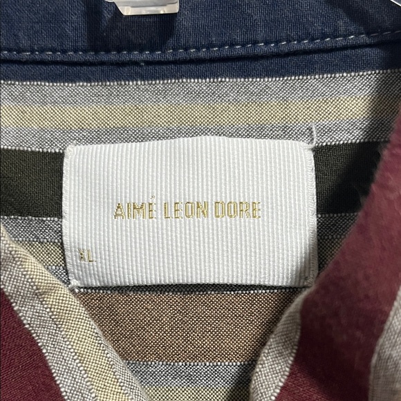 Aime Leon Dore Multicolor Striped Button Down Shirt - Picture 2 of 7
